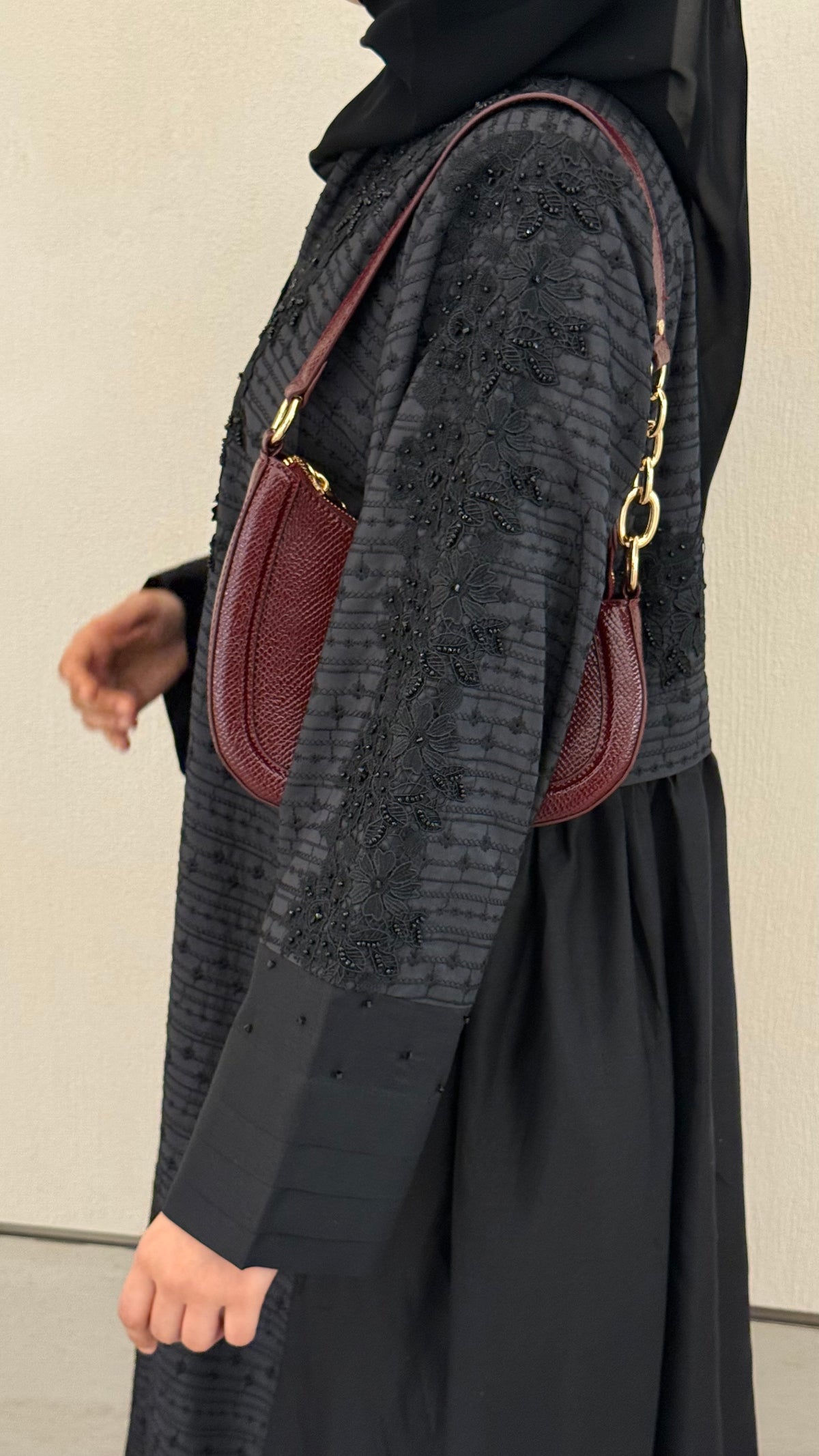 Black pearl Abaya